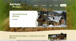 Desktop Screenshot of apartmanynovakovi.cz